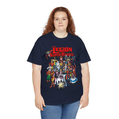 Legion of Super-Heroes T-Shirt - #300 Cover Art - Cosmic Boy, Saturn Girl, Superboy, Wildfire, Mon-El, Dream Girl, Brainiac 5, Supergirl - DC Comics