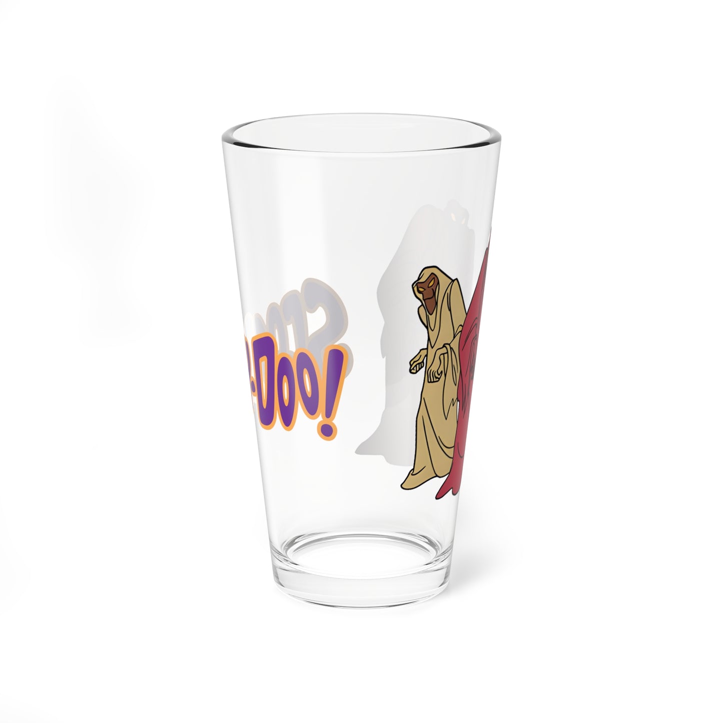 Technicolor Phantoms Pint Glass, 16oz - Scooby Doo Villain - Hanna-Barbera 1970s Saturday Morning Cartoon - The Ghost of the Bad Humor Man