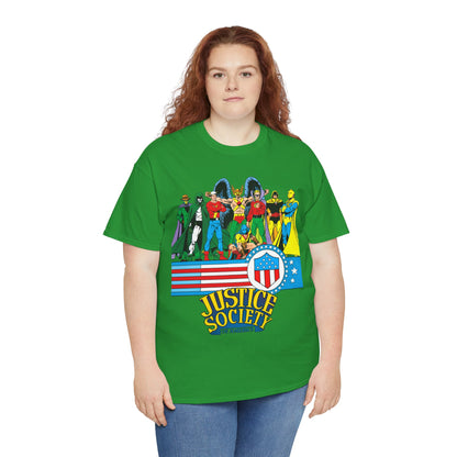 Justice Society of America T-Shirt - Amazing George Perez Art - History of the DC Universe - DC Comics - Dr Fate, Sandman, Flash, Hourman, Spectre, Hawkman