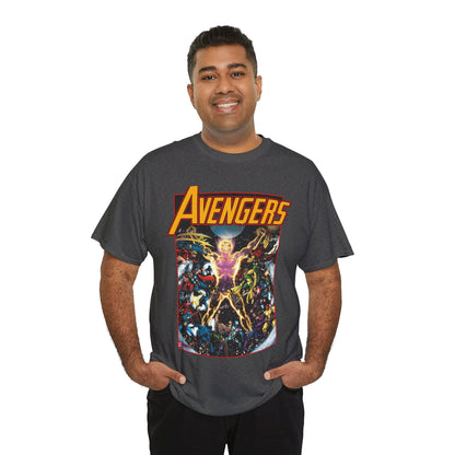 Avengers T-Shirt - George Perez Art - Korvac Saga - Guardians of the Galaxy - Thor, Captain America, Iron Man, Scarlet Witch, Vision, Wonder Man, Hawkeye - Marvel Comics