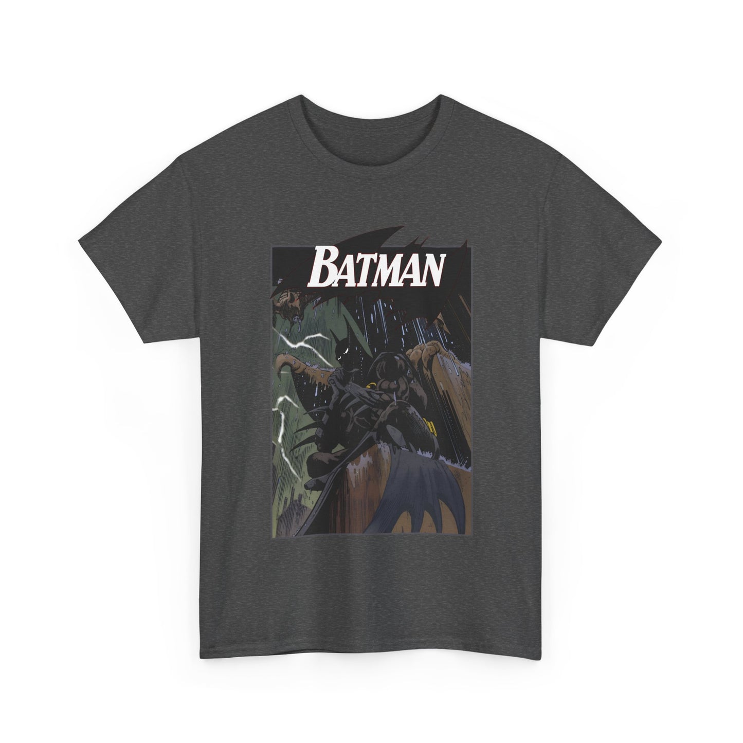 Batman T-Shirt - Norm Breyfogle Art - 1990s Dark Knight Detective - Gotham City - Perched on A Gargoyle - DC Comics