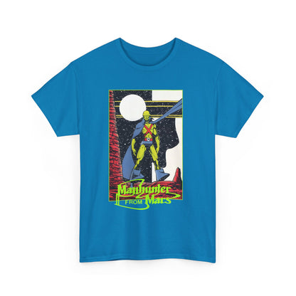 Martian Manhunter T-Shirt - George Perez Art - 1980s Justice League of America (JLA) Postcard Art - DC Comics