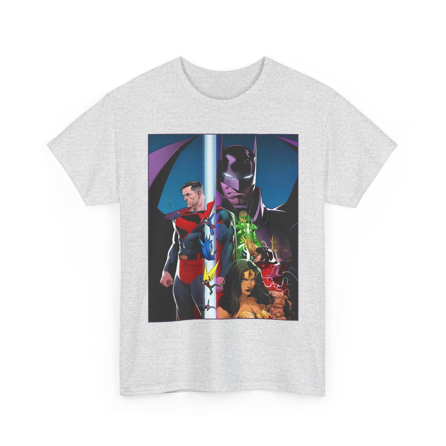 Kingdom Come T-Shirt - Dan Mora Art - Batman/Superman World's Finest Cover - Superman, Batman, Wonder Woman, Green Lantern, Robin, Flash - DC Comics