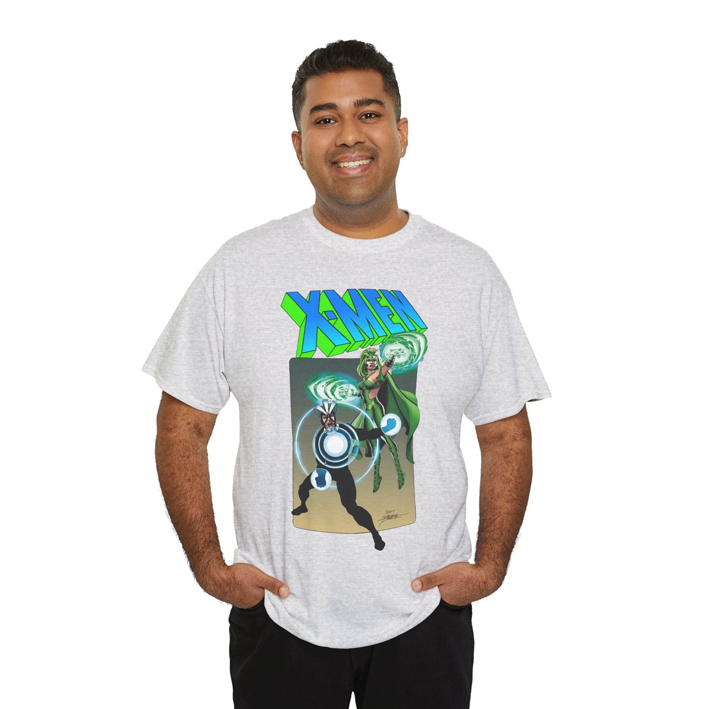 Havok & Polaris T-Shirt - George Perez Art - Uncanny X-Men Members - Marvel Comics Mutants