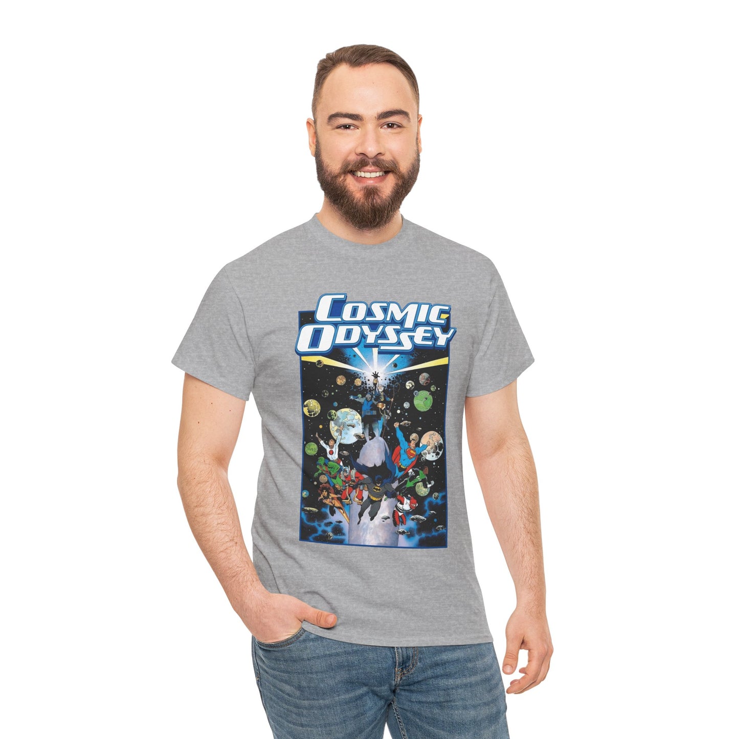 Cosmic Odyssey T-Shirt - Mike Mignola Art - Superman, Darkseid, Lightray, Orion, Starfire, Highfather. John Stewart - DC Comics