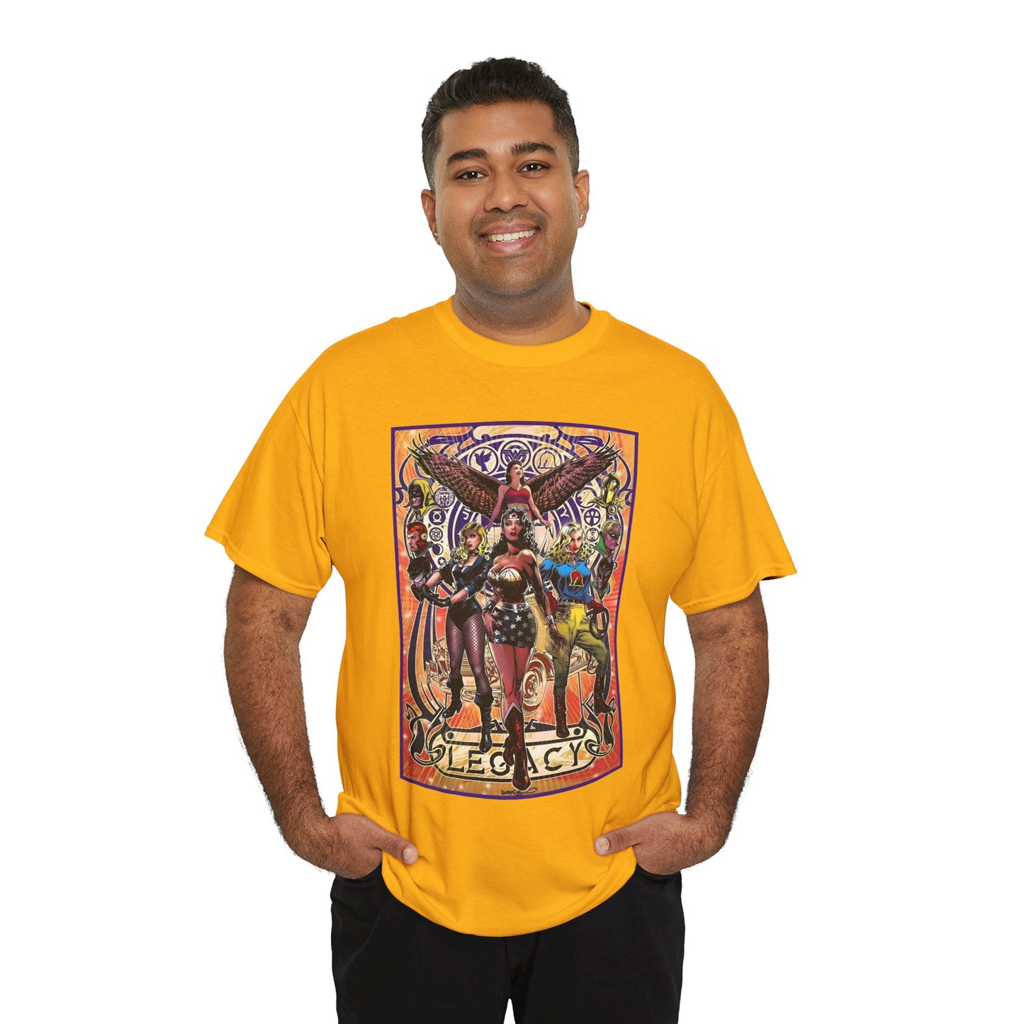 Justice Society T-Shirt - Tony Harris Art - Wonder Woman, Liberty Belle, Black Canary, Hawkgirl - JSA - DC Comics