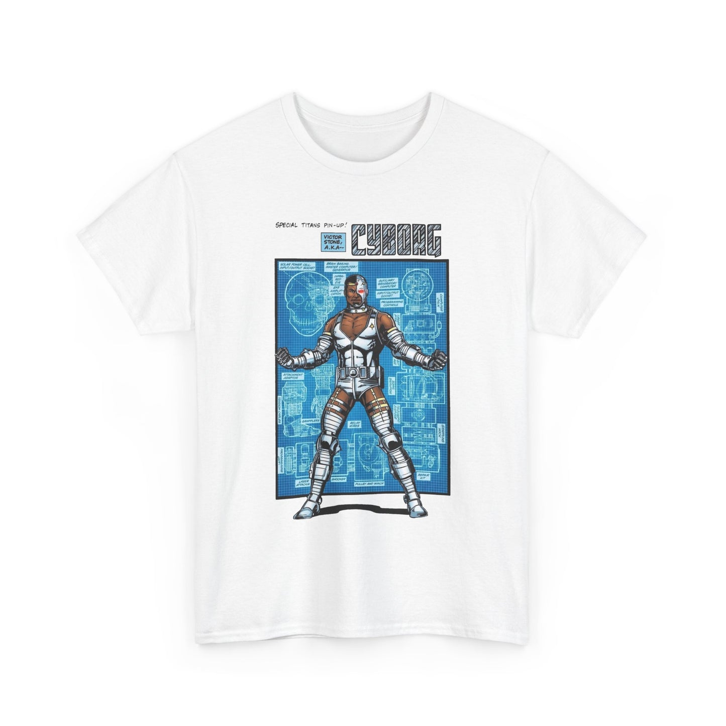 Cyborg T-Shirt - George Perez Art - New Teen Titans Pin-Up Poster - Victor Stone - DC Comics