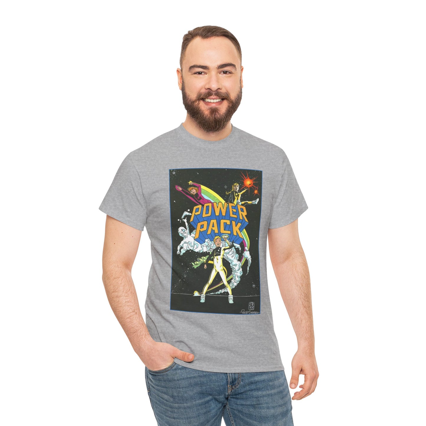 Power Pack T-Shirt - June Brigman, Roy Richardson, Bob Share Art - Ad Recreation - Marvel Comics