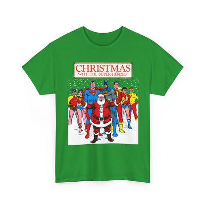 Christmas with the Superheroes T-Shirt - Nick Cardy Art - Superman Batman Captain Marvel Teen Titans Retro Festive Holiday Tee - DC Comics