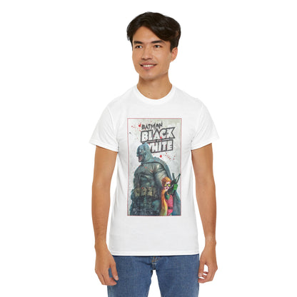 Batman: Black & White T-Shirt - Bill Sienkiewicz Art - Dark Knight Returns - Batman & Robin (Carrie Kelley) - DC Comics