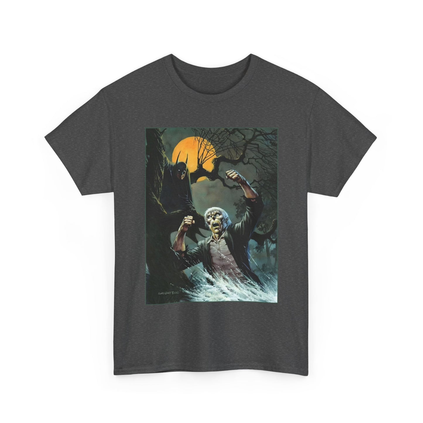 Solomon Grundy T-Shirt - Bernie Wrightson Art - Batman Watching From the Trees - DC Comics