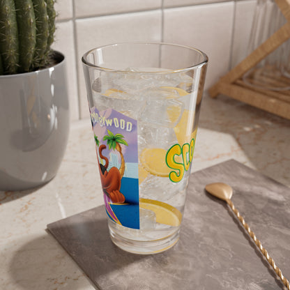 Scooby Doo Goes to Hollywood Pint Glass, 16oz - Hanna-Barbera Animated Movie - Shaggy & Scooby As Movie Stars
