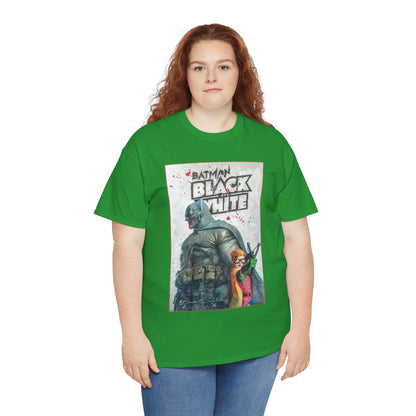 Batman: Black & White T-Shirt - Bill Sienkiewicz Art - Dark Knight Returns - Batman & Robin (Carrie Kelley) - DC Comics