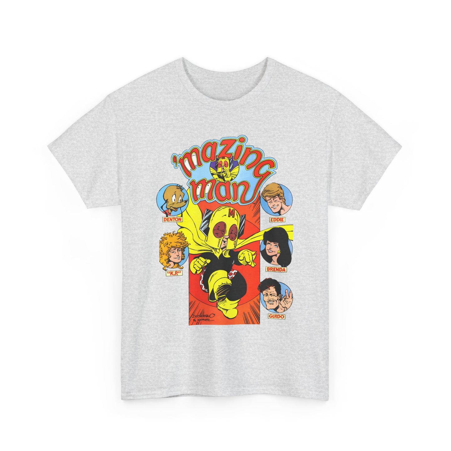 'Mazing Man T-Shirt - DeStefano & Kesel Art - Funny 1980s Comic Series - DC Comics