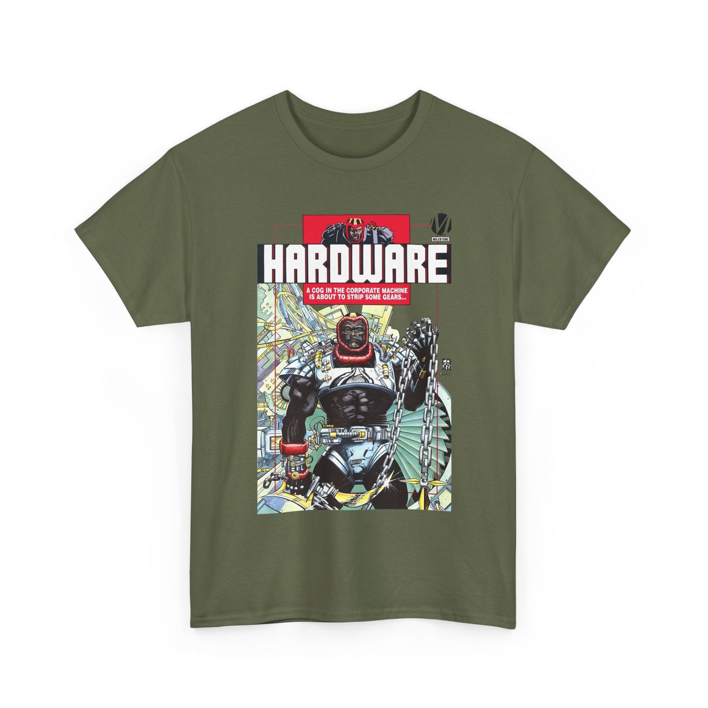 Hardware T-Shirt - Denys Cowan Art - Curtis Metcalf Vs Edwin Alva - Milestone Media - DC Comics