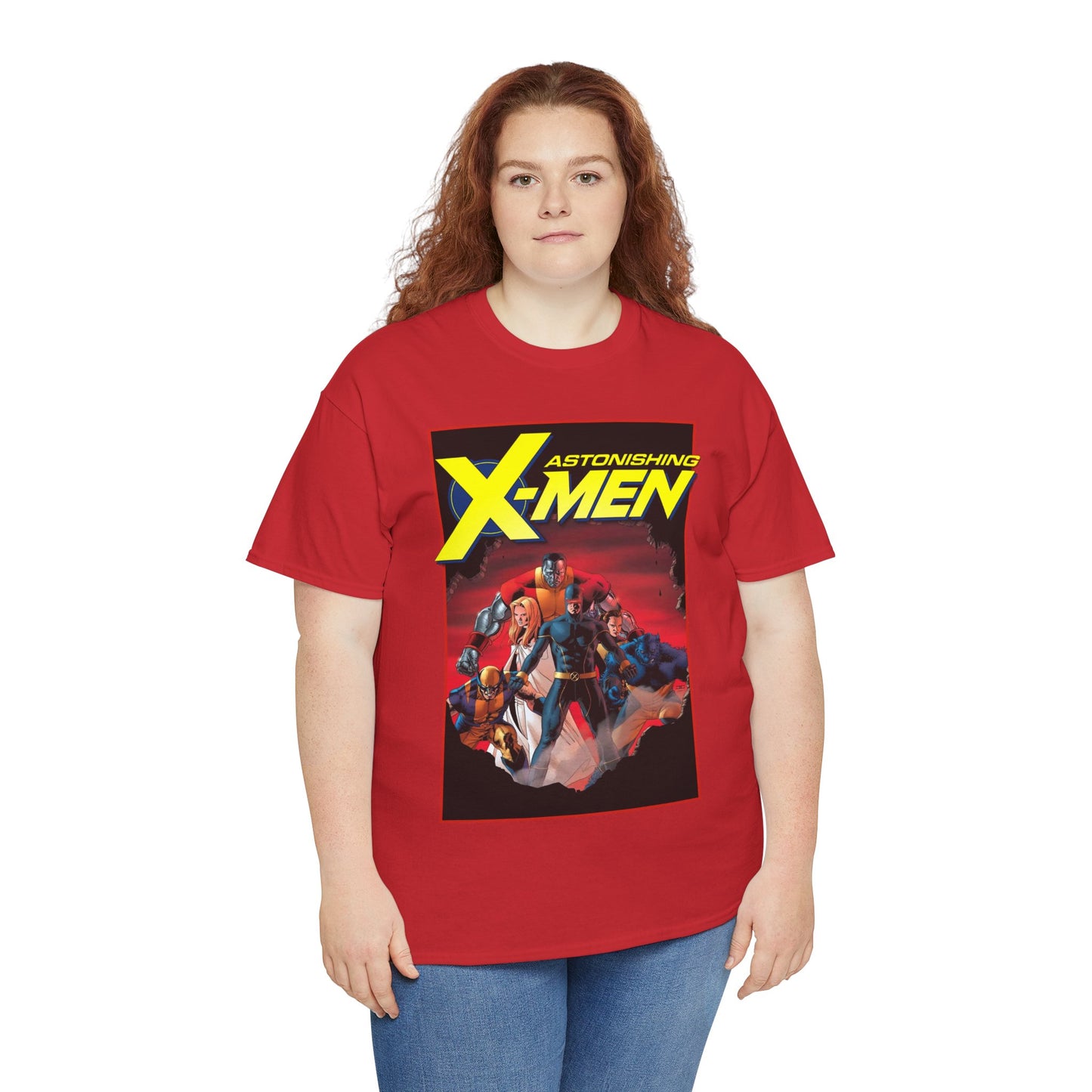 Astonishing X-Men T-Shirt - John Cassady Art - Cyclops, Beast, Wolverine, Colossus, Emma Frost - Marvel Comics