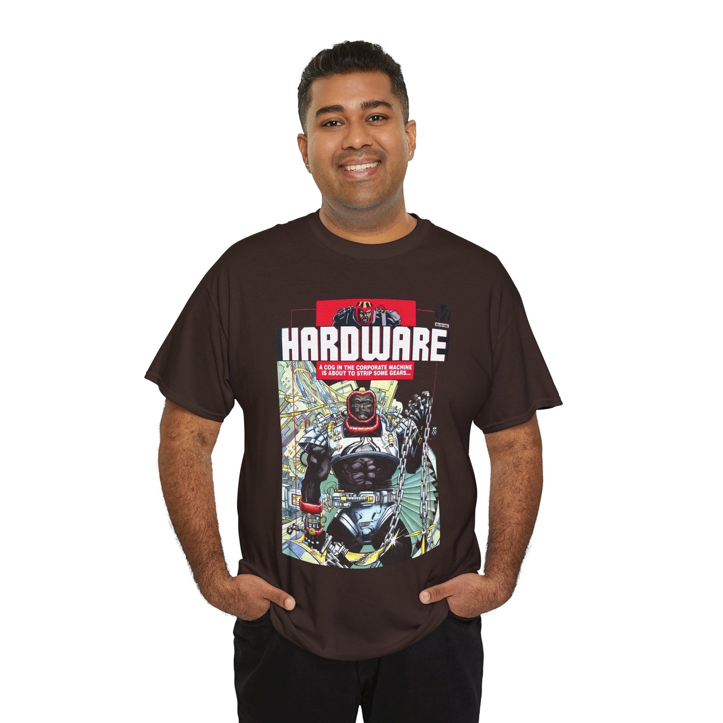 Hardware T-Shirt - Denys Cowan Art - Curtis Metcalf Vs Edwin Alva - Milestone Media - DC Comics