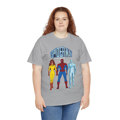 Spider-Man & His Amazing Friends T-Shirt - Spidey, Firestar, Iceman - Popular 1980s Marvel TV Cartoon - Marvel Comics