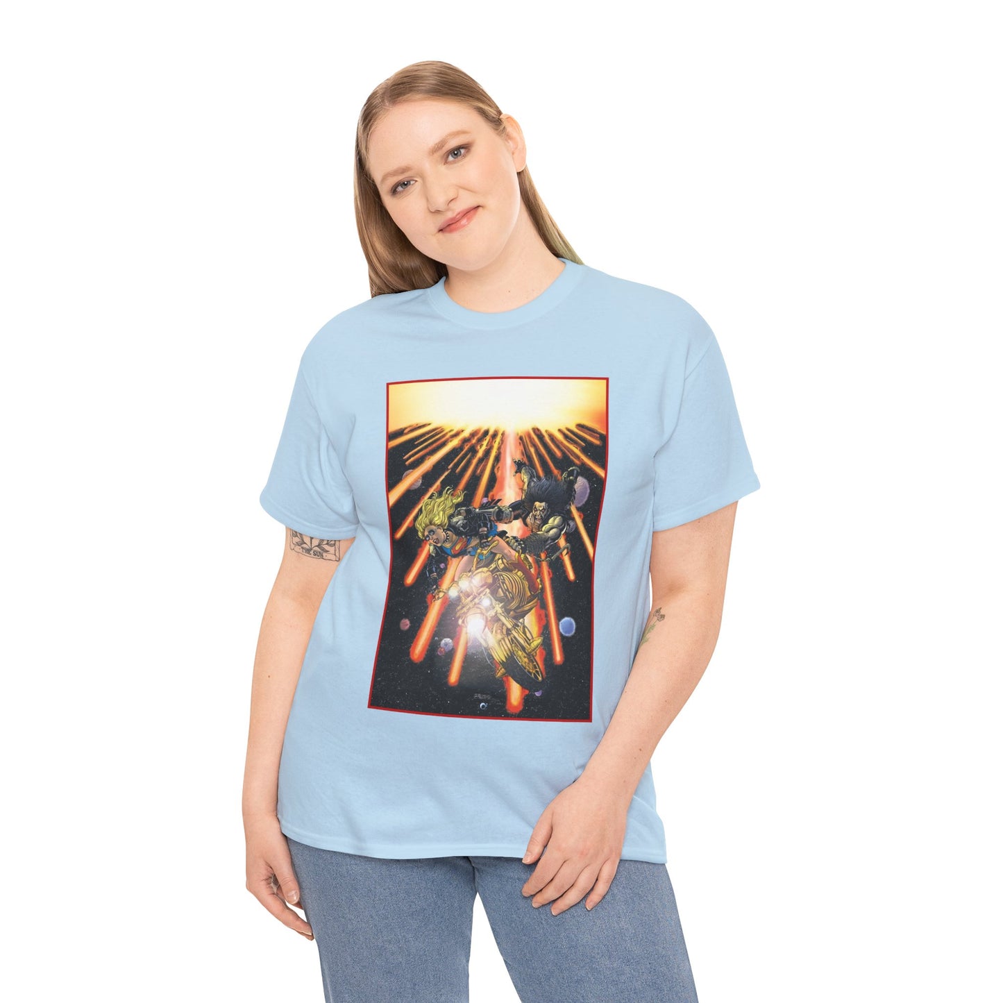 Supergirl & Lobo T-Shirt - George Perez Art - Brave and the Bold #4 Cover Art - 2026 Movie with Milly Alcock and Jason Momoa - DC Comics