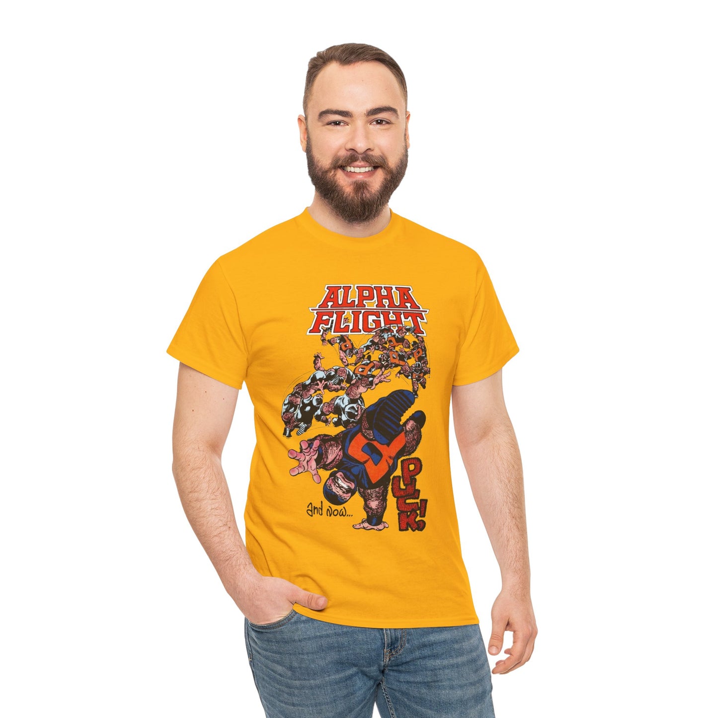 Puck T-Shirt - John Byrne Art - Alpha Flight Member - Marvel Comics