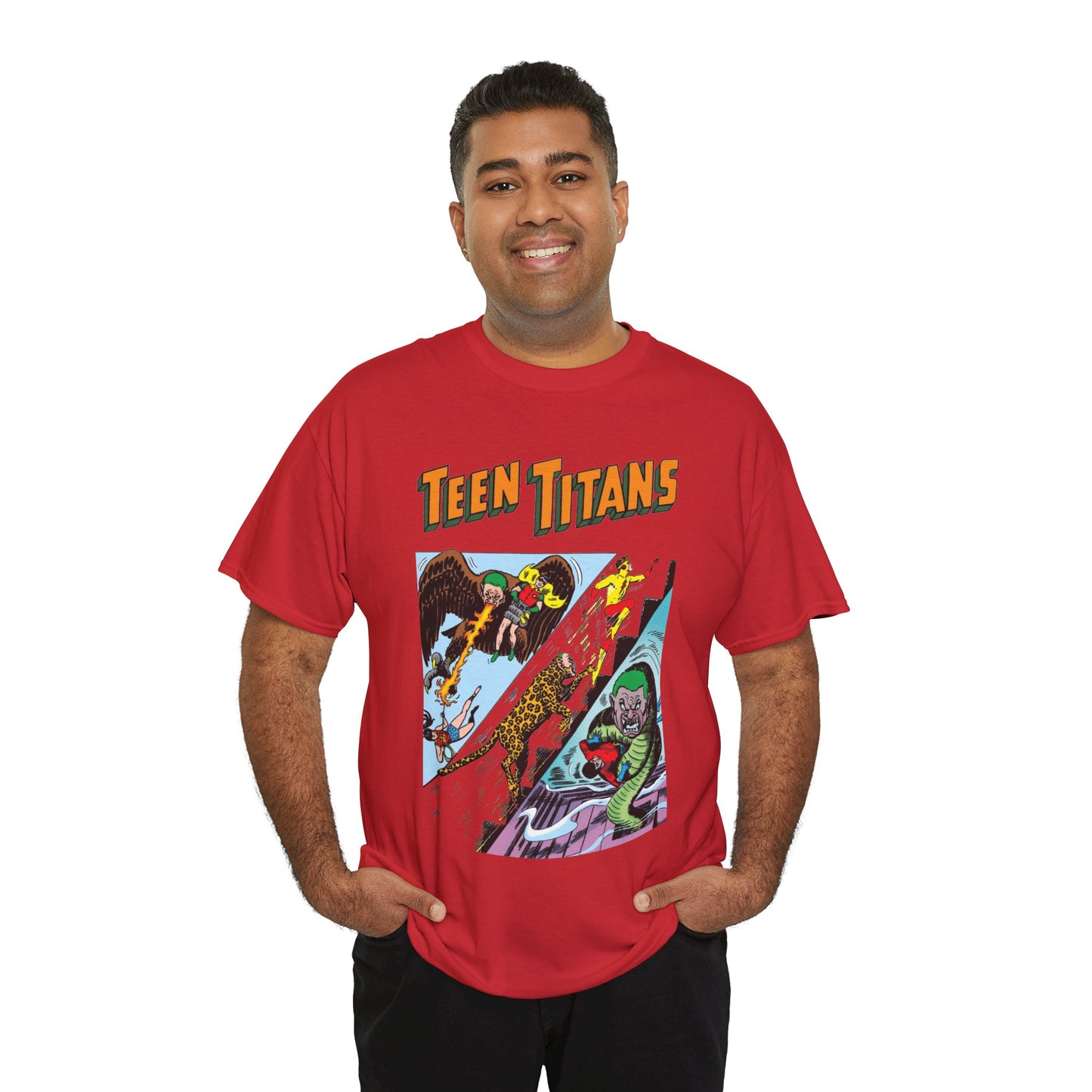 Teen Titans T-Shirt - Nick Cardy Art - #1 Cover Art - Robin, Wonder Girl, Kid Flash, Aqualad - DC Comics
