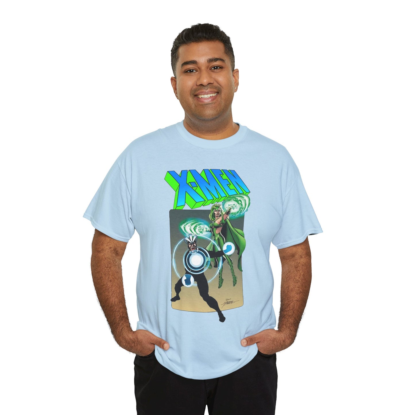 Havok & Polaris T-Shirt - George Perez Art - Uncanny X-Men Members - Marvel Comics Mutants