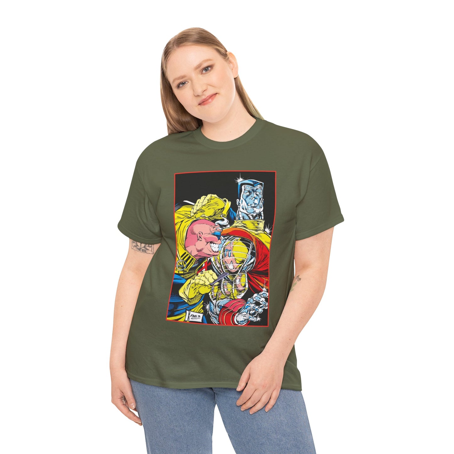 Strong Guy & Colossus T-Shirt - Dale Keown Art - Uncanny X-Men Annual Poster - Marvel Comics