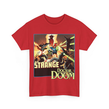 Dr Strange & Doctor Doom T-Shirt - Mike Mignola Art - Triumph & Torment - 1980s Graphic Novel Fighting Mephisto - Marvel Comics
