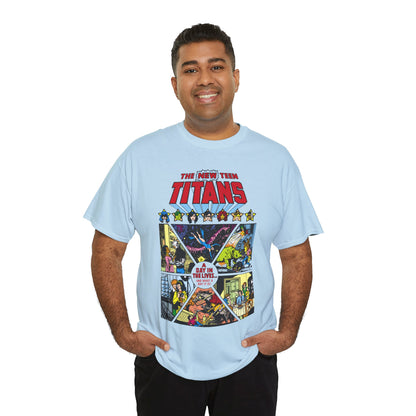 New Teen Titans T-Shirt - George Perez Art - #8 Cover - A Day in the Life - Robin, Wonder Girl, Cyborg, Starfire, Raven, Changeling, Kid Flash - DC Comics