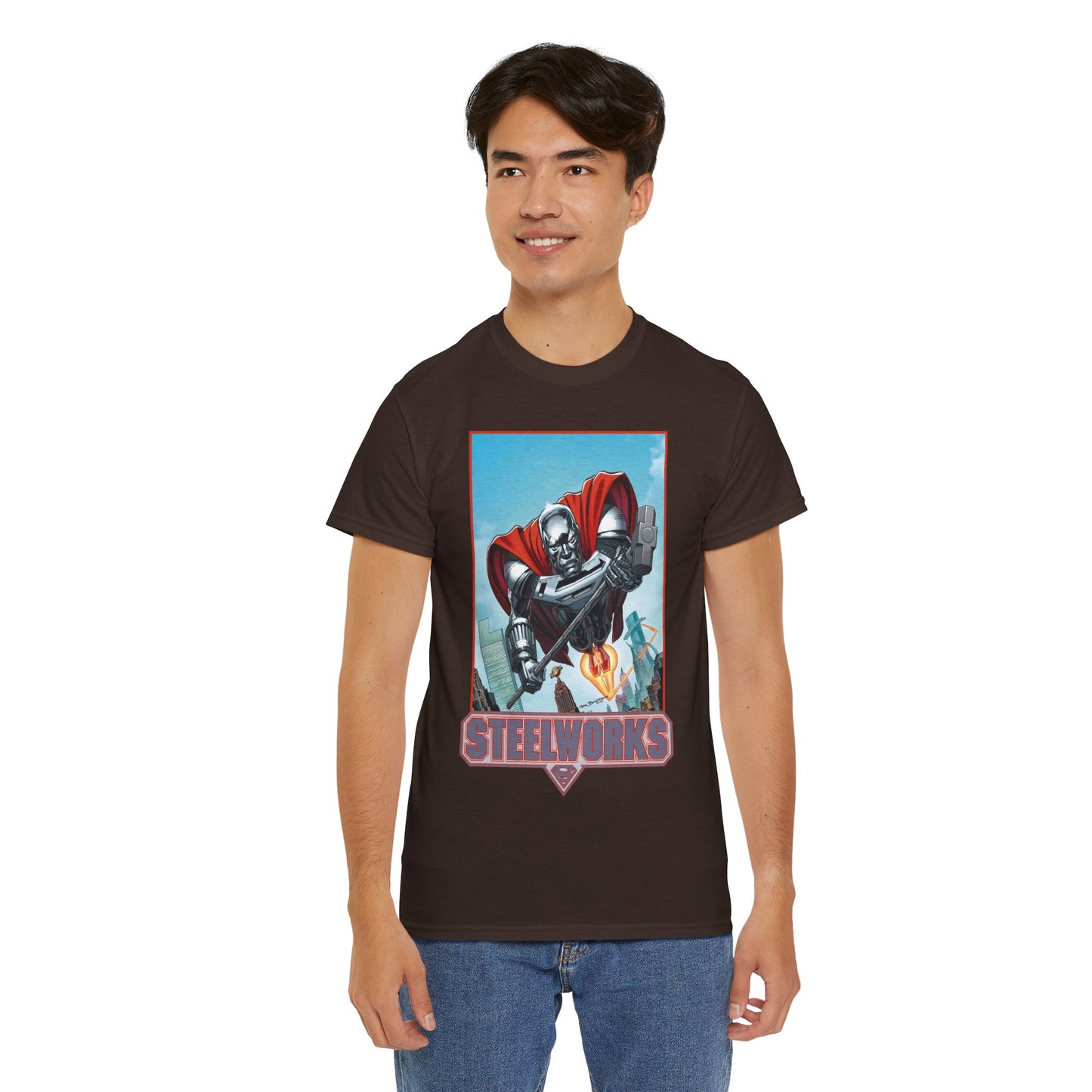 Steelworks T-Shirt - Jon Bogdanove Art - John Henry Irons - Superman Family - DC Comics