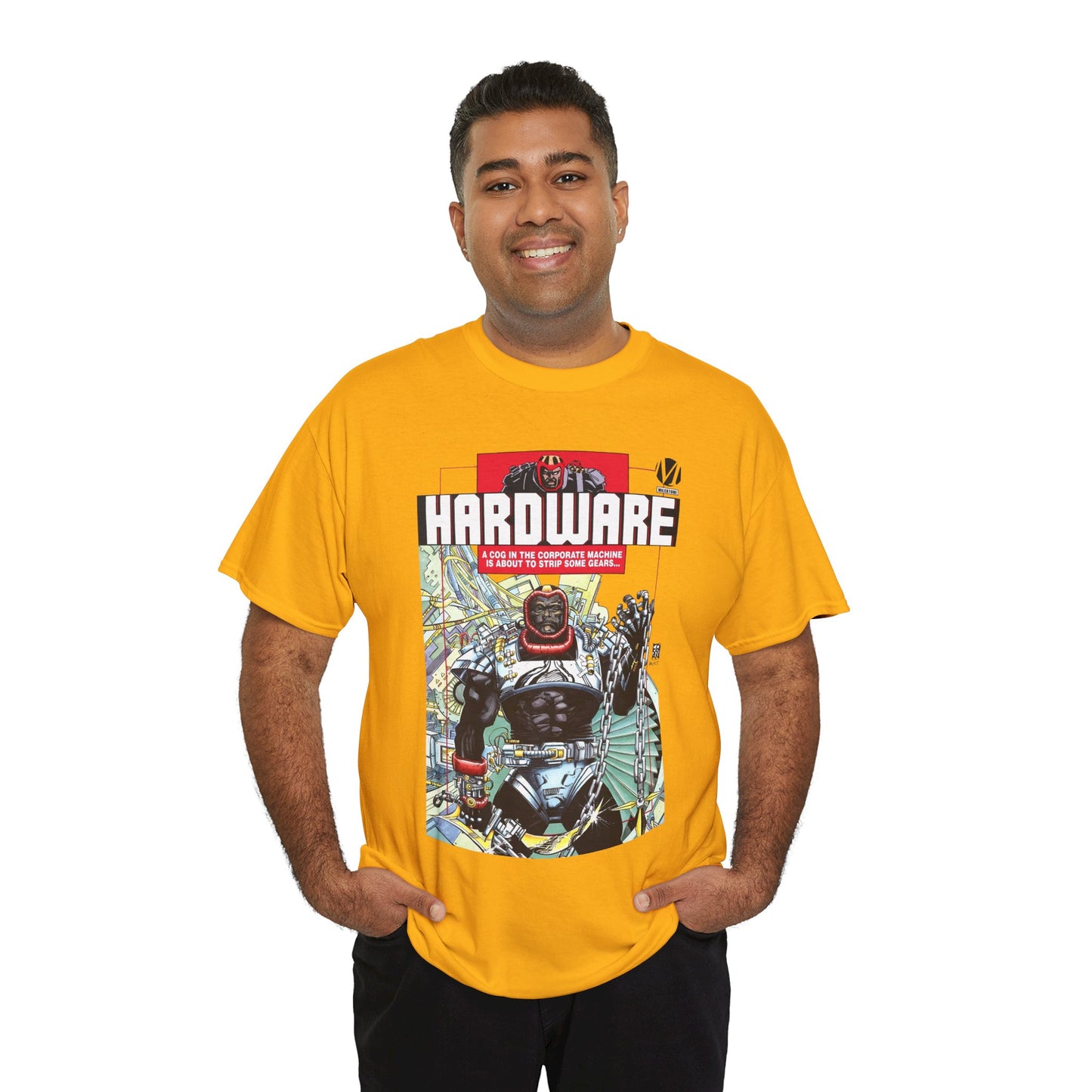 Hardware T-Shirt - Denys Cowan Art - Curtis Metcalf Vs Edwin Alva - Milestone Media - DC Comics