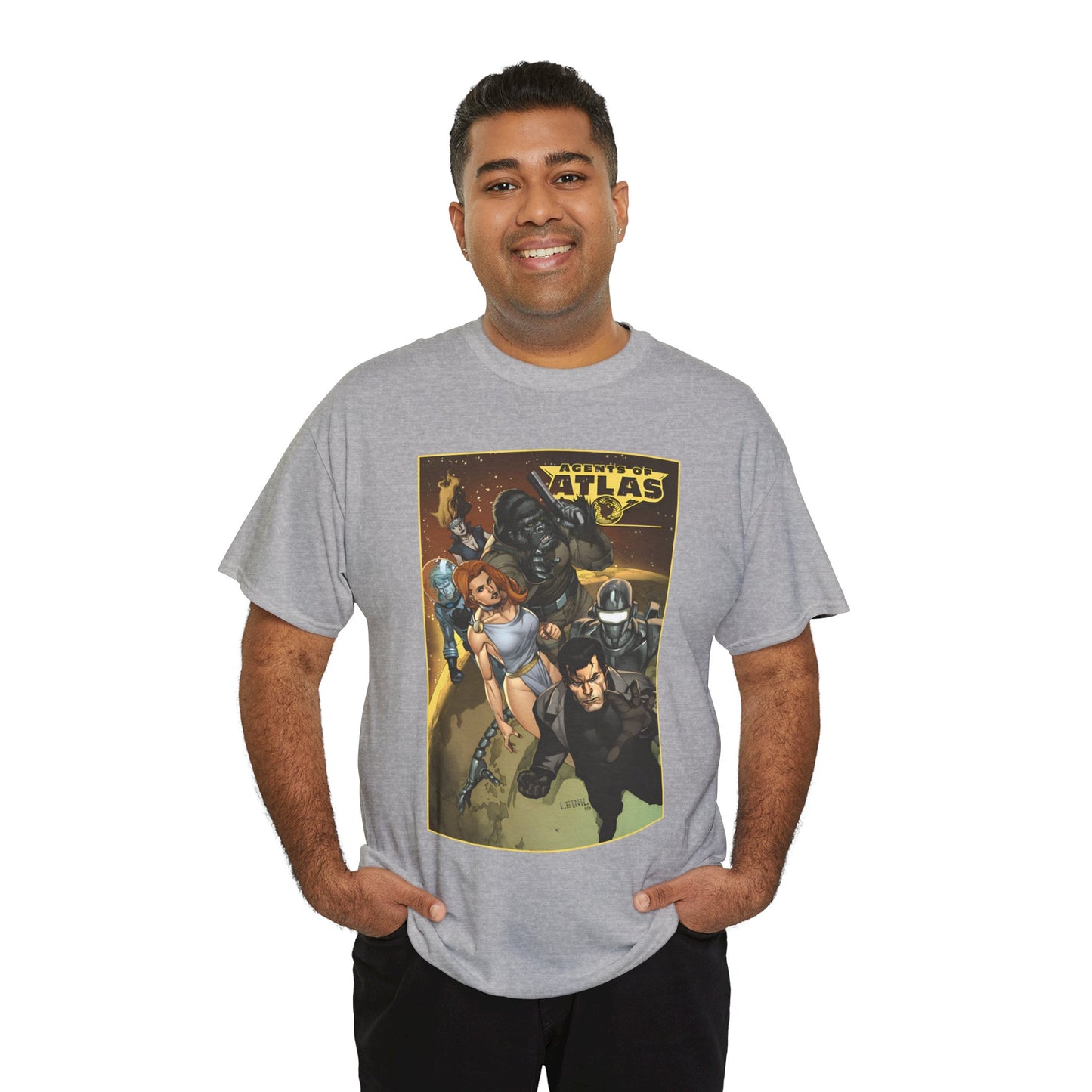 Agents of Atlas T-Shirt - FBI Agent Jimmy Woo, Marvel Boy, Venus, the Human Robot and Gorilla Man - Marvel Comics