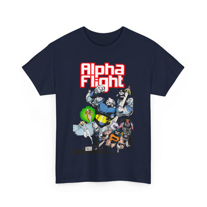 Alpha Flight T-Shirt - Mike Mignola Art - Shaman, Snowbird, Northstar, Aurora, Box, Vindicator, Puck - Canada's Super-Team - Marvel Comics