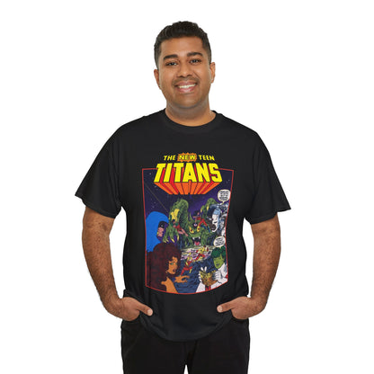 New Teen Titans T-Shirt - George Perez Art - 1980s DC Digest Artwork - Raven, Cyborg, Changeling, Starfire - DC Comics