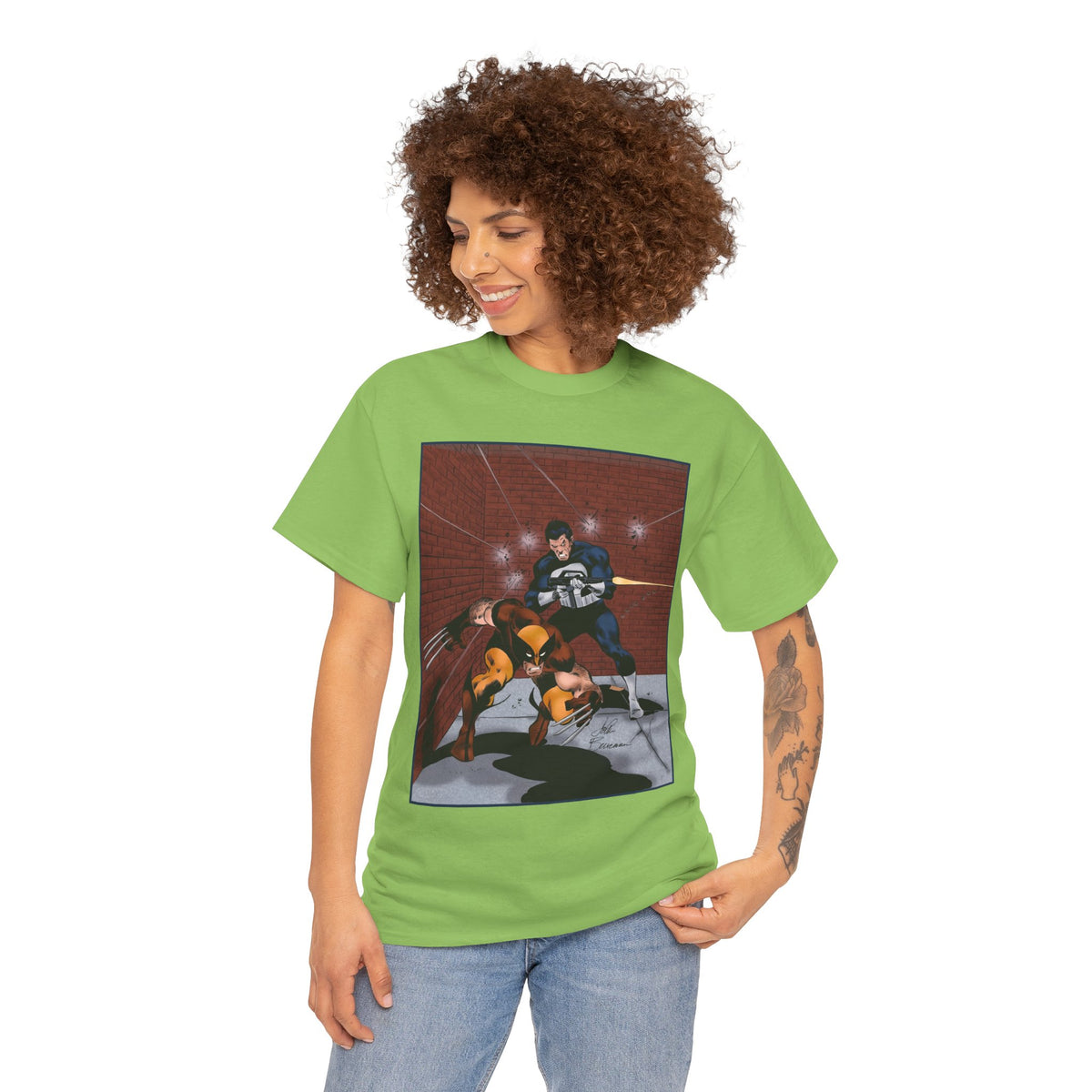 Wolverine & Punisher T-Shirt - John Buscema Art - Marvel Comics