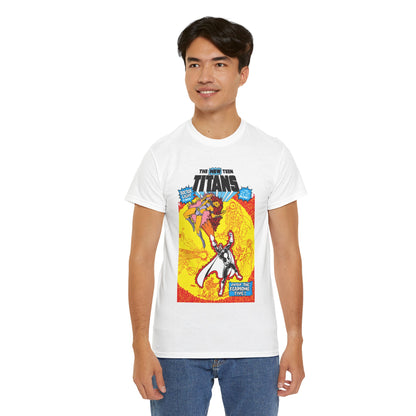 New Teen Titans T-Shirt - George Perez Art - #3 Cover Art - Dr. Light & the Fearsome Five Vs Starfire & the Teen Titans - DC Comics
