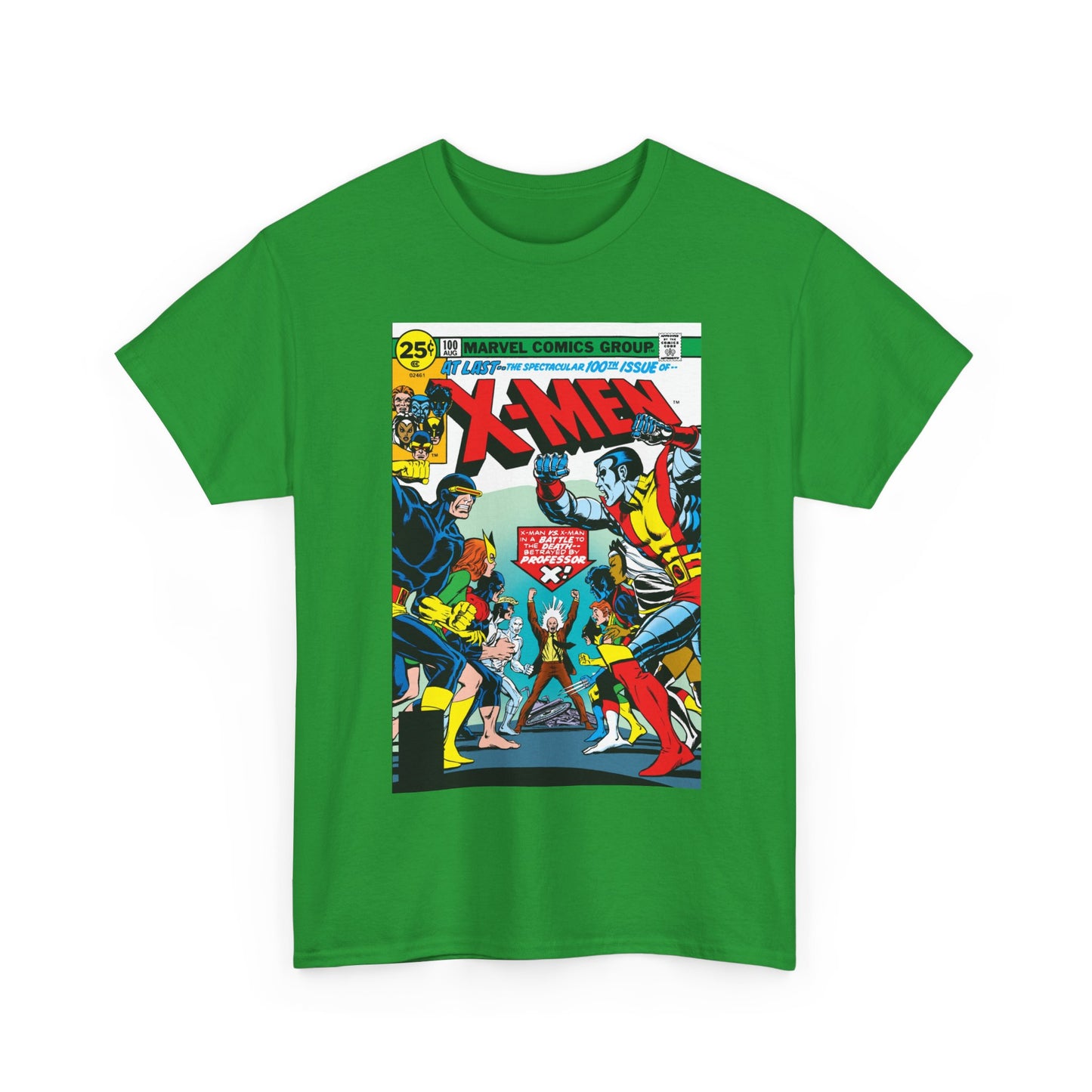 X-Men #100 T-Shirt - Dave Cockrum Art - Cyclops, Colossus, Wolverine, Storm, Jean Grey, Iceman - Marvel Comics