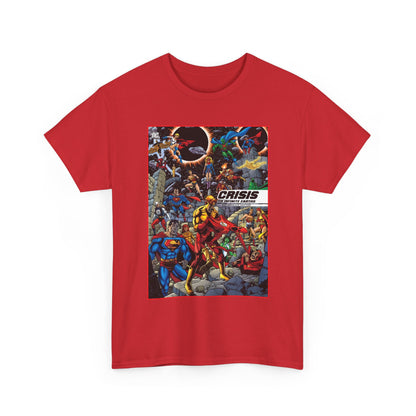 Crisis on Infinite Earths T-Shirt - George Perez Art - Absolute Edition Cover - Flash, Supergirl, Wonder Woman, Kid Flash, Psycho Pirate, Harbinger - DC Comics