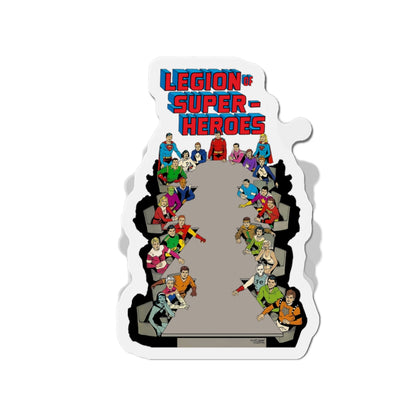 Legion of Super-Heroes Die-Cut Magnet - Silver Age Art - Cosmic Boy, Saturn Girl, Lightning Lad, Shadow Lass, Element Lad, Supergirl - DC Comics - 3", 4", 5", 6"
