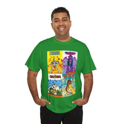 Tales of the New Teen Titans T-Shirt - George Perez Art - Cyborg, Raven, Changeling, Starfire - 1980s Mini-Series Showcasing Their Origins - DC Comics