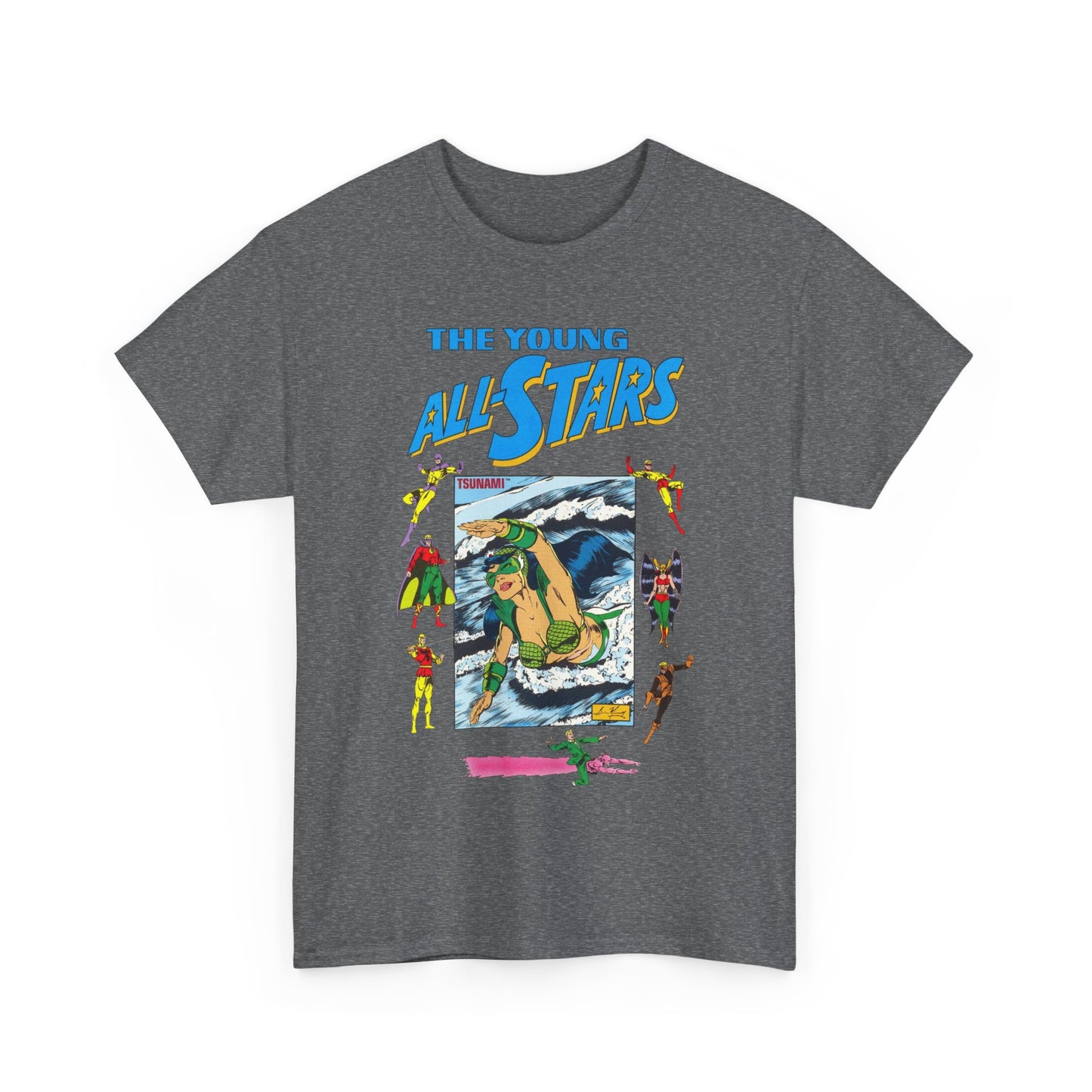 Young All-Stars T-Shirt - Brian Murray Art - Tsunami, Johnny Thunder, Sandman, Green Lantern - DC Comics