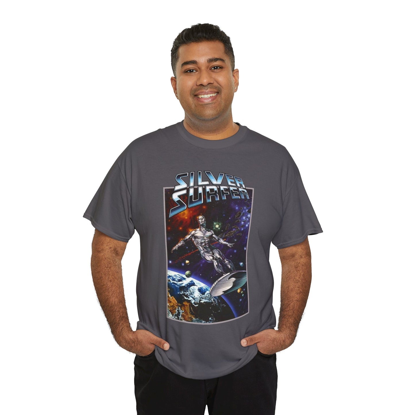 Silver Surfer T-Shirt - Amazing Joe Jusko Art - Marvel Comics Character - Former Herald of Galactus - Fantastic Four Connection - Norrin Radd