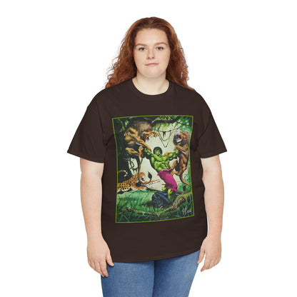 Incredible Hulk T-Shirt - Joe Jusko Art - Hulk Fighting Lions and Tigers (But No Bears, Oh My!) - Marvel Comics