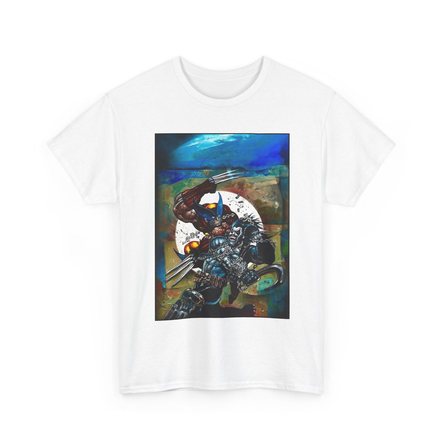 Lobo/Wolverine T-Shirt - Simon Bisley Art - DC/Marvel Comics