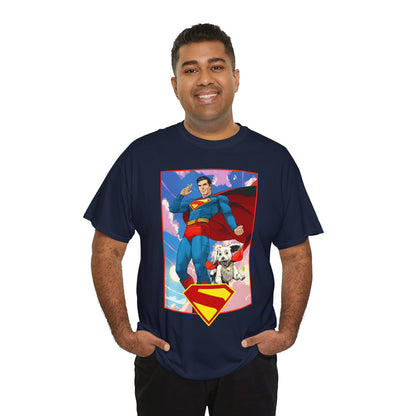 Superman & Krypto T-Shirt - DC Comics - New James Gunn Movie 2025 - Dan Mora Art - Man of Steel